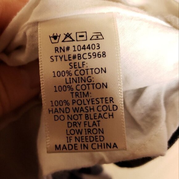 J By Joa Blue White Check Strappy Dress Medium - Picture 8 of 9